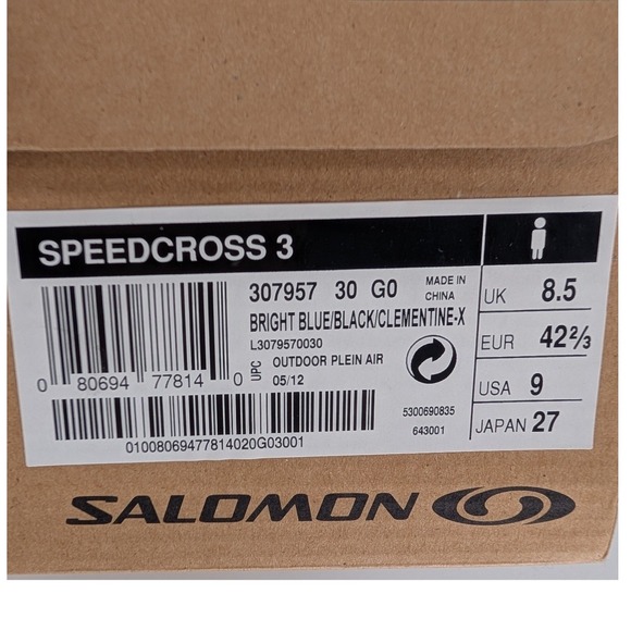 Salomon Speedcross 3 Men 9 Blue Orange Trail Running Shoes Outdoor Hiking Tech - Picture 9 of 11